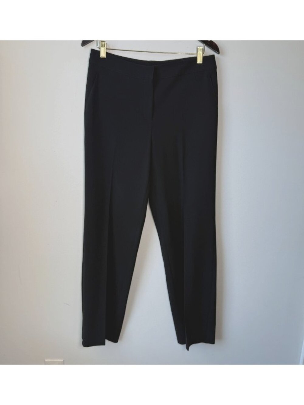 St. John Trousers Black Straight Leg Size 8 Formal Evening Office Party
